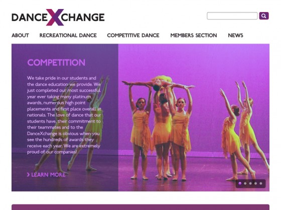 danceXchange web site redesign